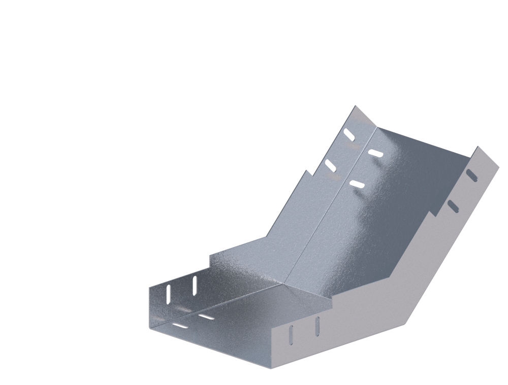 Лоток монтажный угловой 45 вверх ЛУ45В.200.50.366.1.1