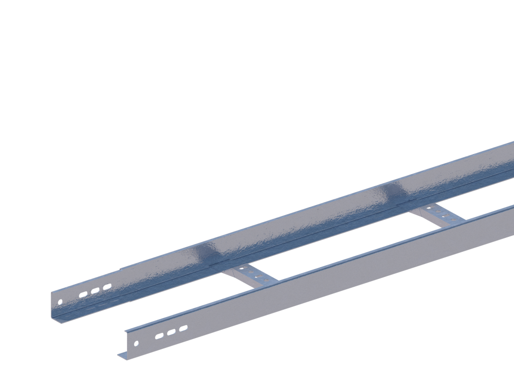 Лоток прямой НЛ20-П2,87ц УТ1,5 (h=50 мм, s=1,2 мм)