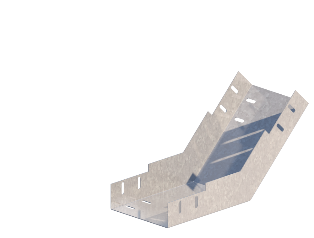 Лоток монтажный угловой 45 вверх ЛУ45В.150.80.386.2.6