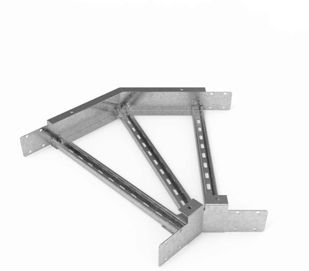 Кабельрост угловой  с R=100 мм 45 горизонтальный РУ145Г.600.100.100.3.1