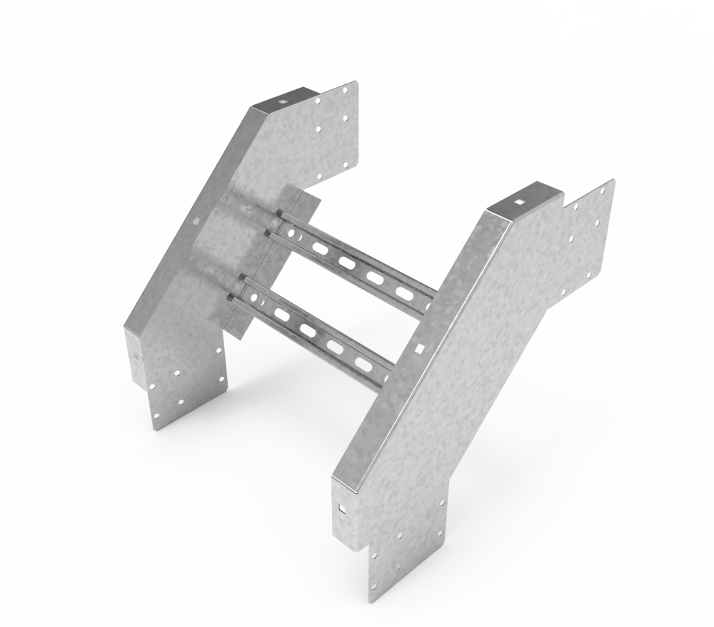 Кабельрост угловой  с R=100 мм 90 вниз РУ190Н.400.150.100.1,5.1