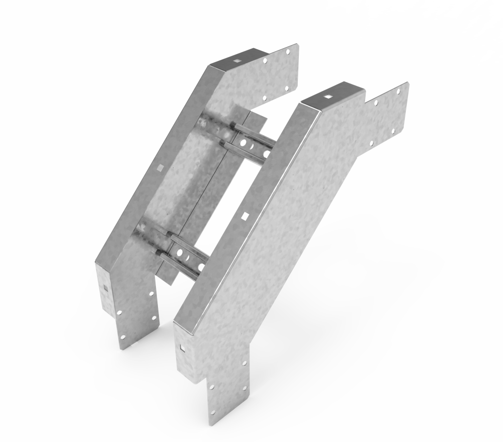 Кабельрост угловой  с R=100 мм 90 вниз РУ190Н.200.100.100.1,5.1