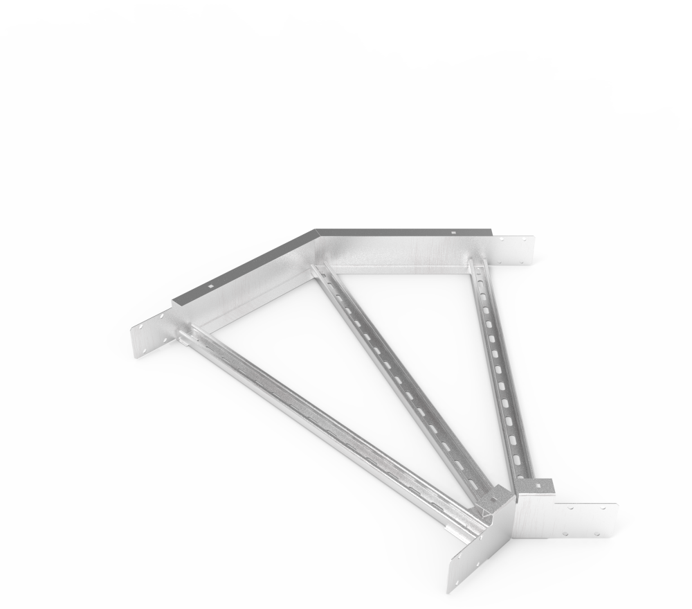 Кабельрост угловой  с R=100 мм 45 горизонтальный РУ145Г.900.100.100.1,5.2