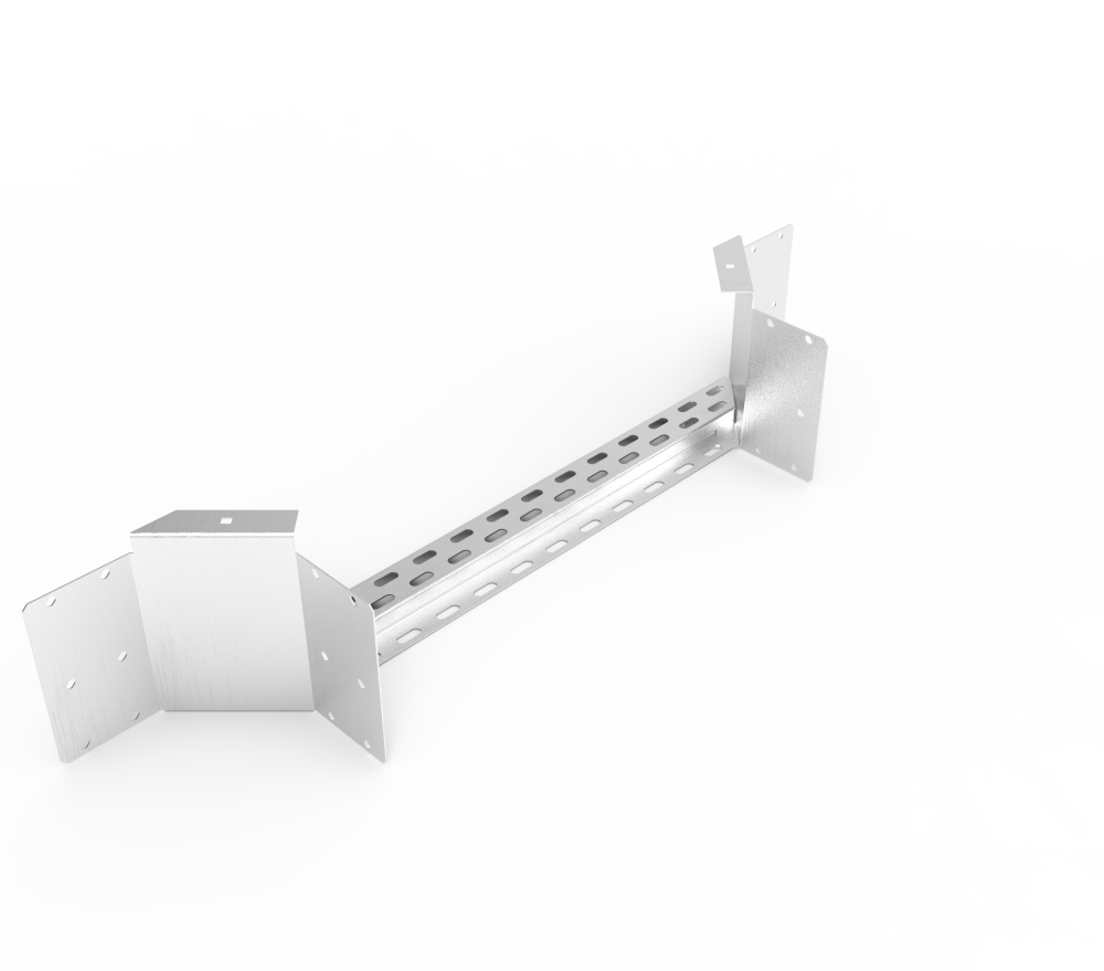 Кабельрост угловой  с R=100 мм ответвительный горизонтальный РУ1ОГ.600.200.100.1,5.2