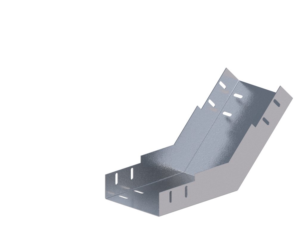 Лоток монтажный угловой 45 вверх ЛУ45В.150.65.376.1,2.1