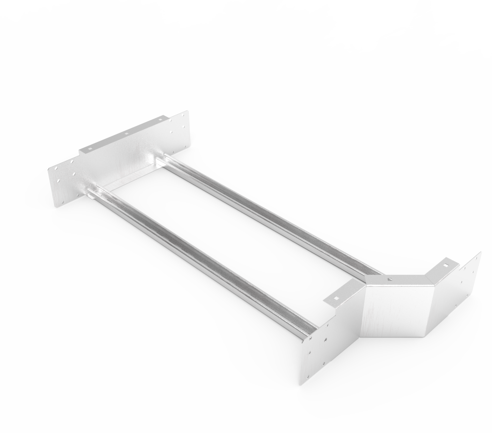 Кабельрост угловой  с R=100 мм редукторный левый  РУ1РЛ.900.150.100.1,5.2