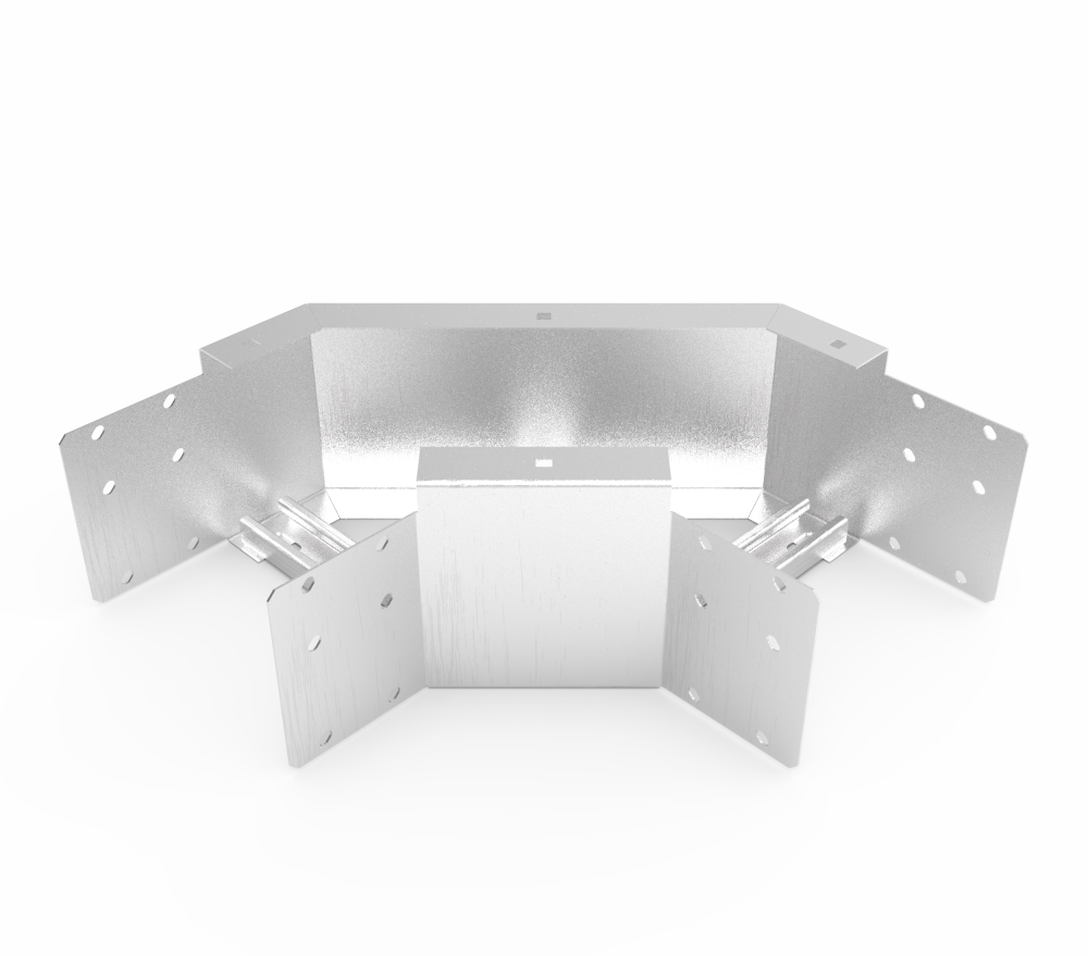 Кабельрост угловой  с R=100 мм 90 горизонтальный РУ190Г.300.150.100.1,5.2