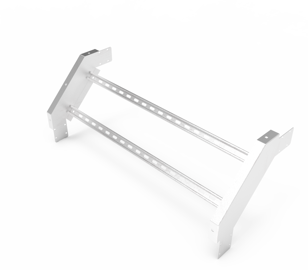 Кабельрост угловой  с R=100 мм 90 вниз РУ190Н.1000.100.100.2.2