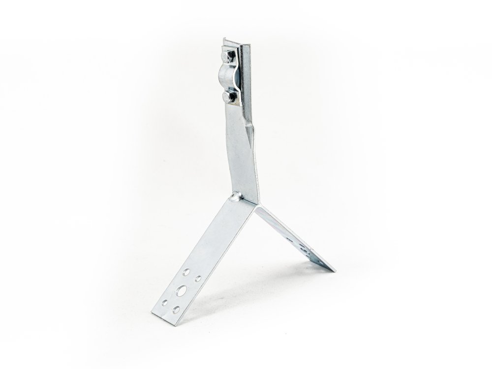 Держатель коньковый болтовой шириной  30 мм, высотой 173 мм, длиной 141 мм, толщиной (диаметром) 2 мм с горячеоцинкованным покрытием ЗДКБ.30.173.141.2.1