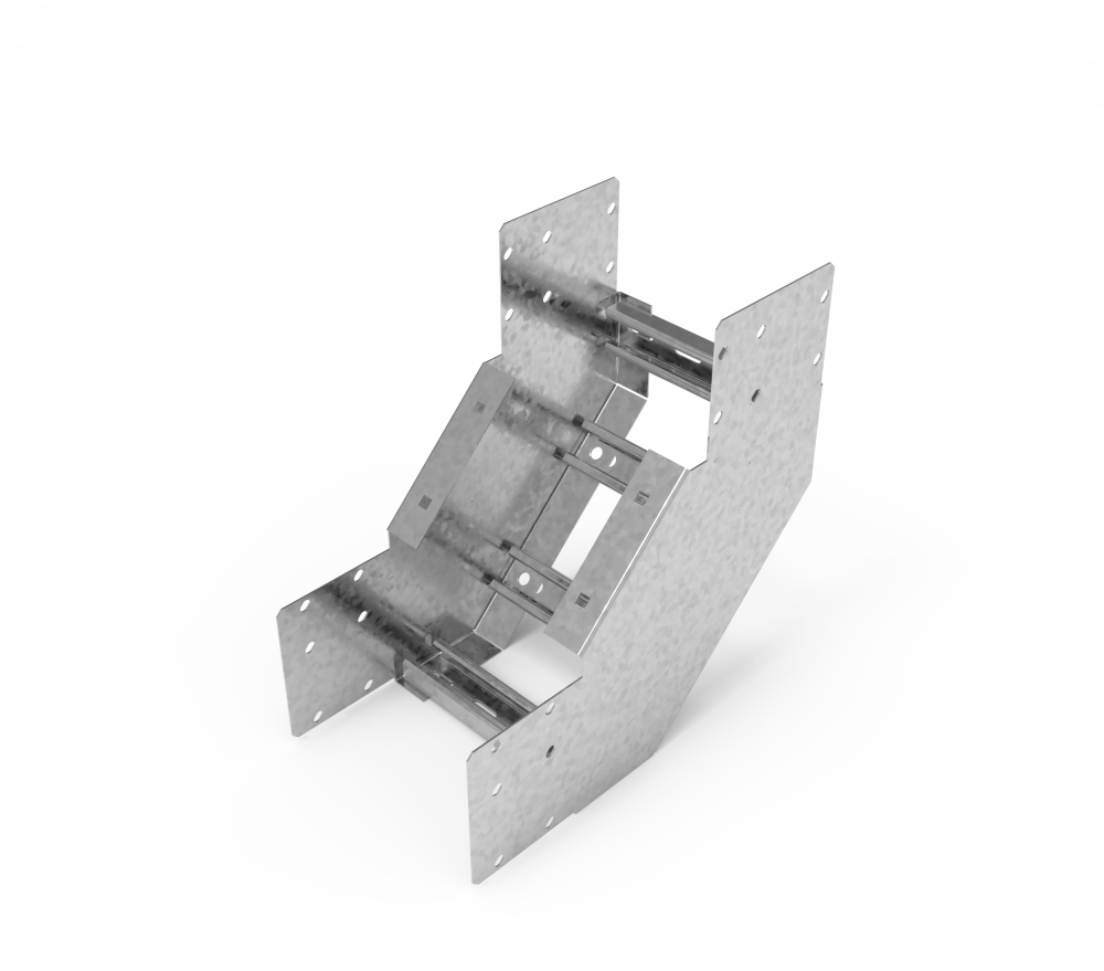 Кабельрост угловой  с R=100 мм 90 вверх РУ190В.200.150.100.3.1