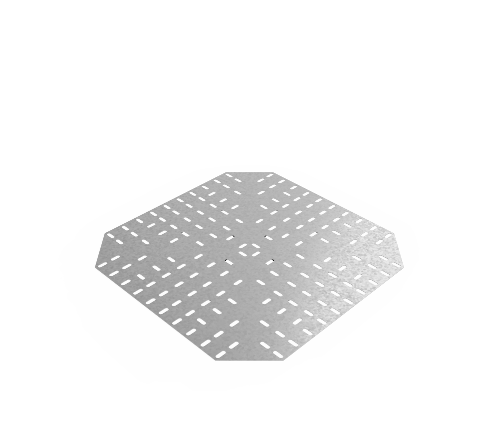 Дно кабельроста углового с R=100 мм крестообразный горизонтальный РД1КГ.700.0.100.3.1