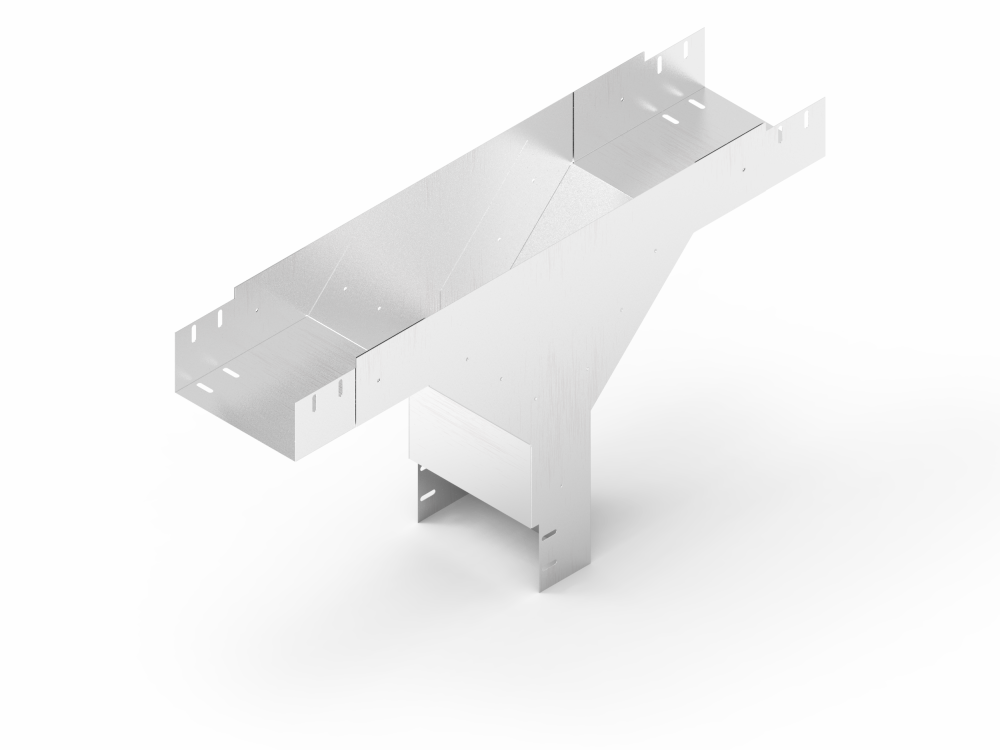 Лоток монтажный угловой тройниковый вниз ЛУТН .400.50.703.1.2