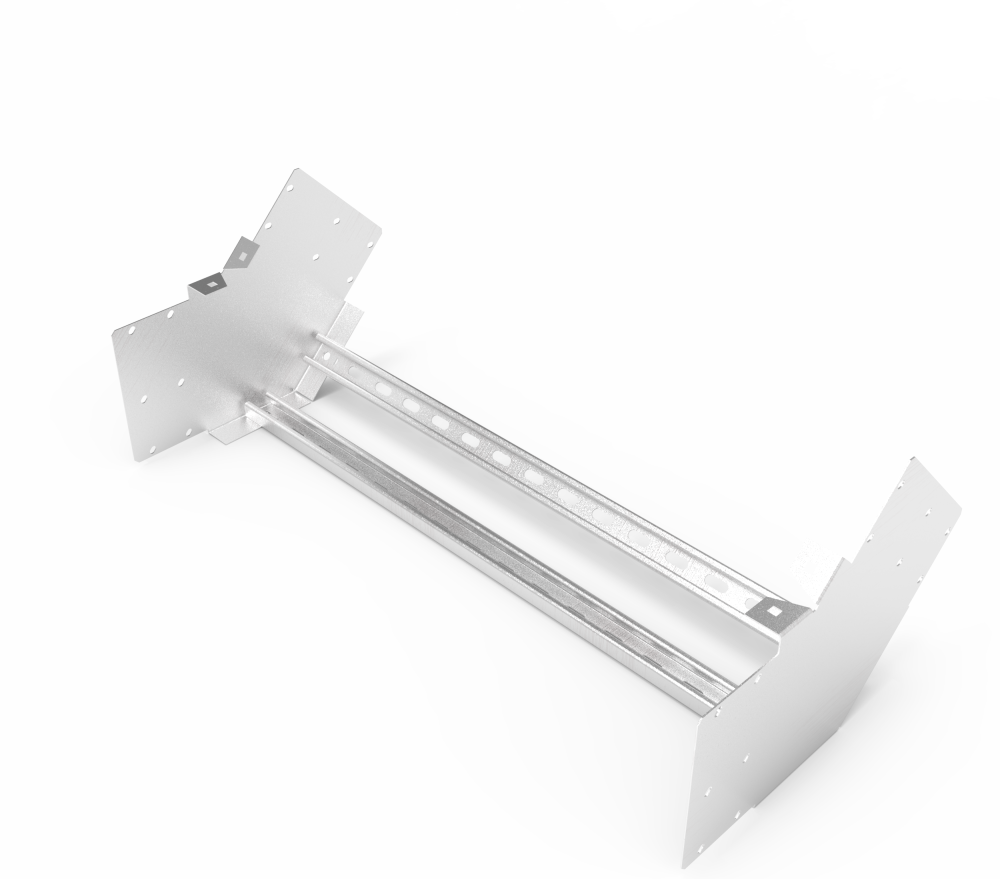 Кабельрост угловой  с R=100 мм 45 вверх РУ145В.800.200.100.2.2