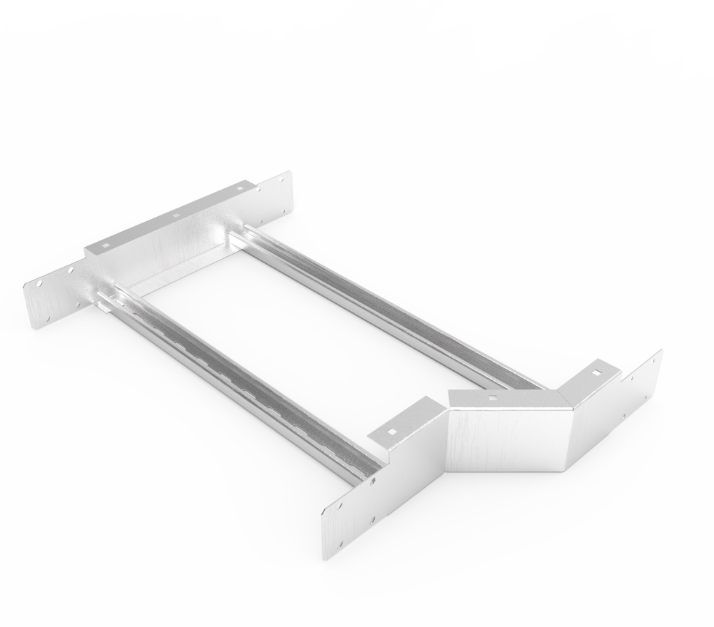 Кабельрост угловой  с R=100 мм редукторный левый  РУ1РЛ.700.100.100.2.2