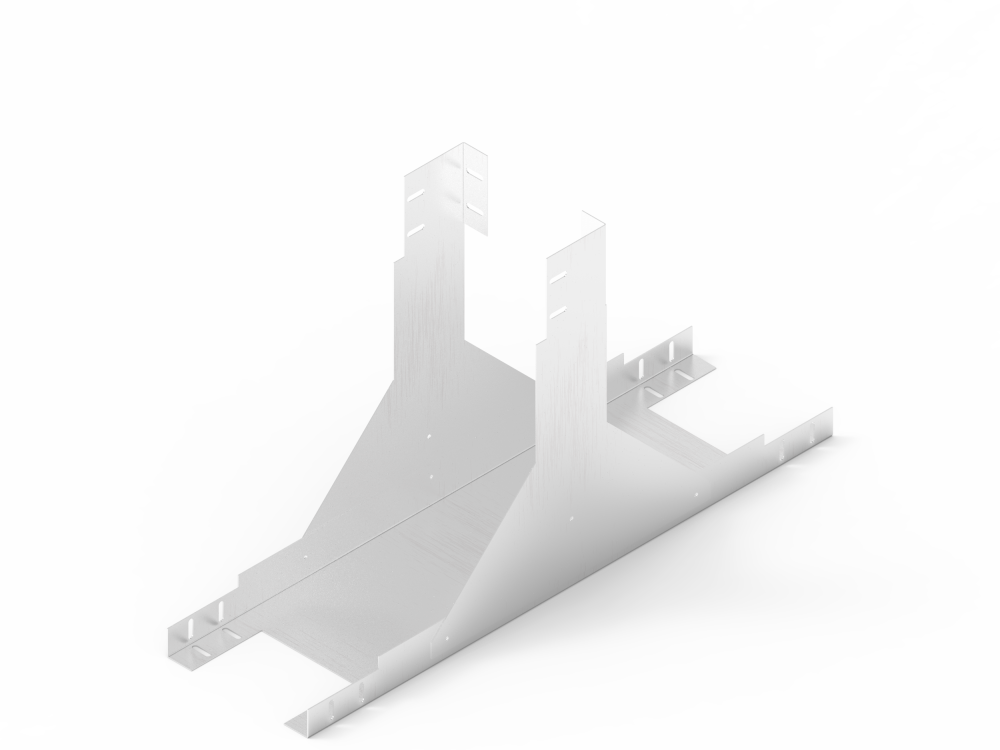 Лоток монтажный угловой тройниковый верх ЛУТВ.300.65.718.1.2