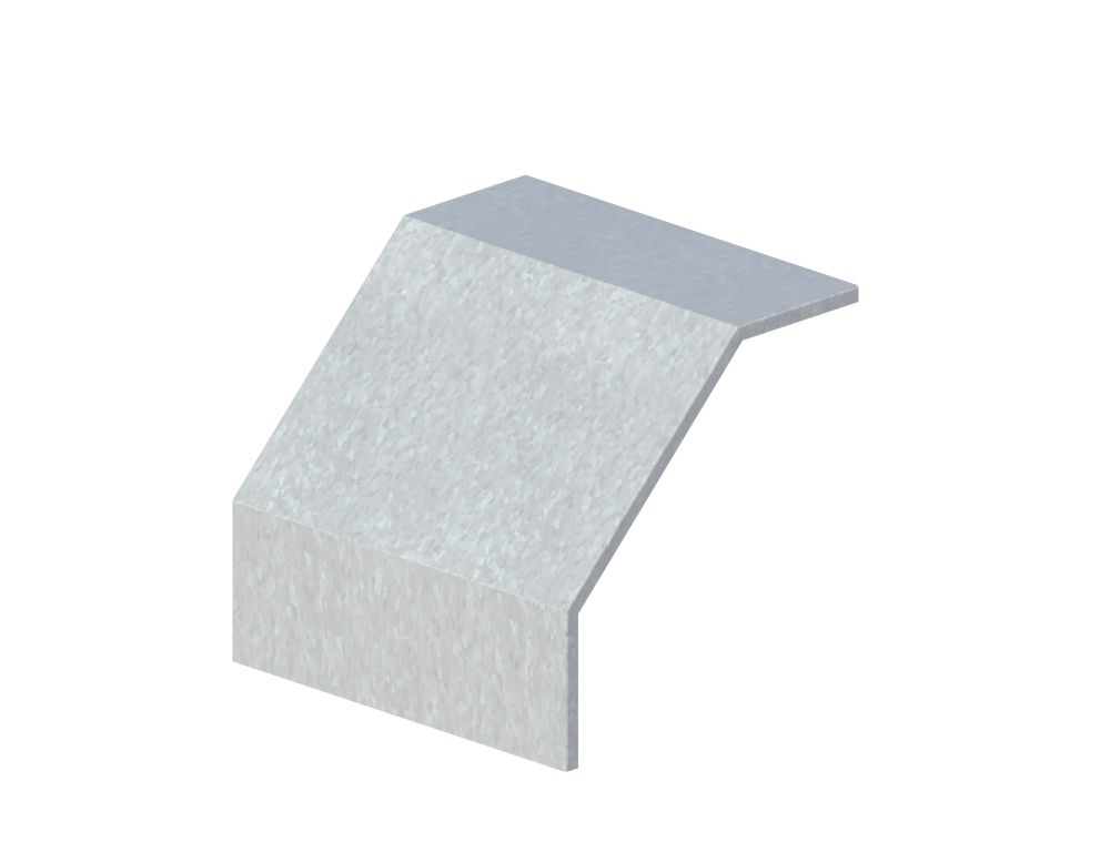 Крышка лотка монтажного углового 90 вниз ЛР90Н.600.10.356.0,8.6