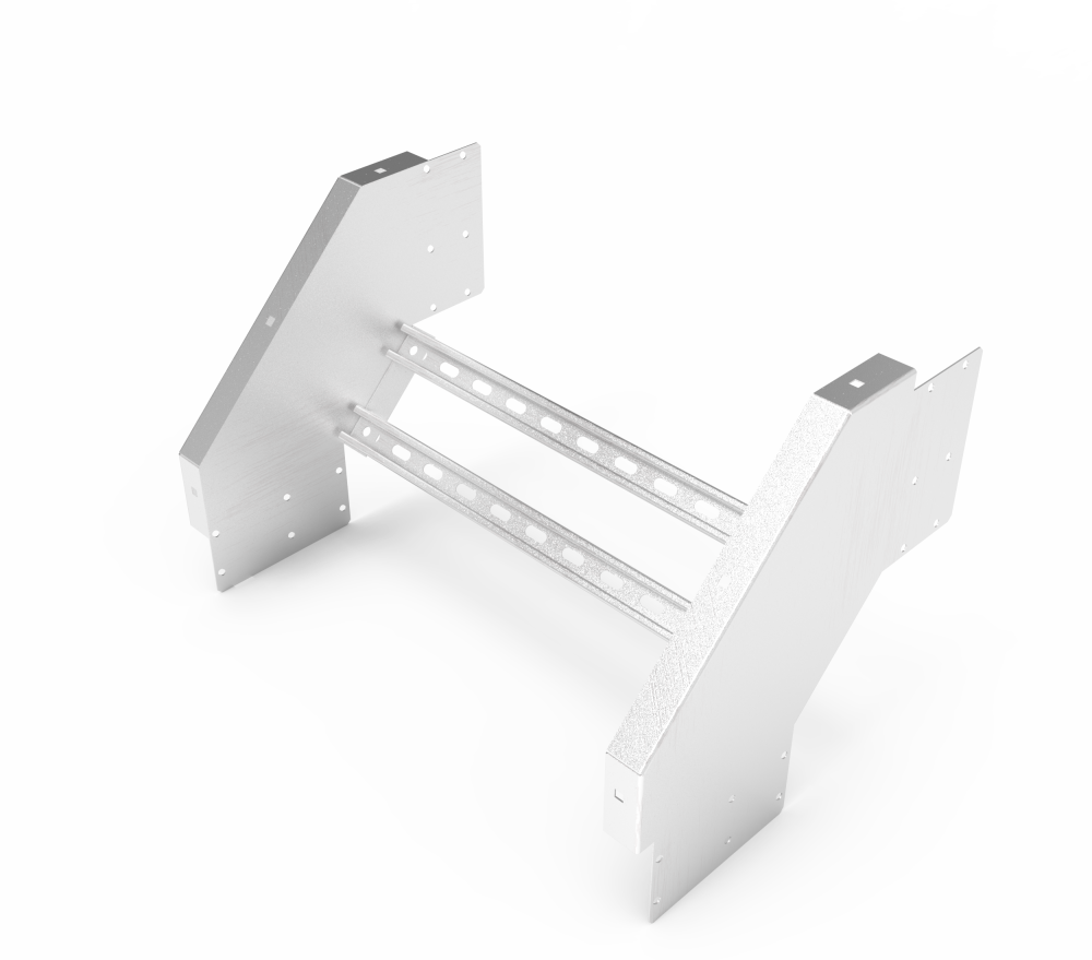 Кабельрост угловой  с R=100 мм 90 вниз РУ190Н.600.200.100.2.2