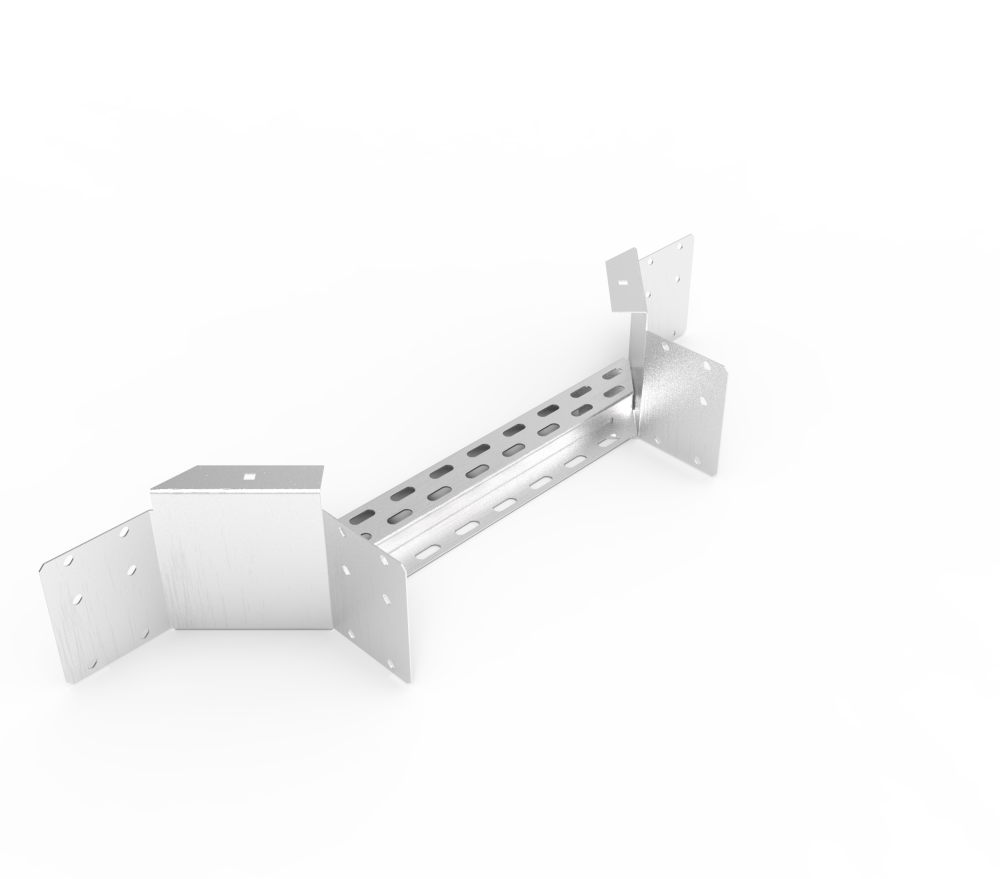 Кабельрост угловой  с R=100 мм ответвительный горизонтальный РУ1ОГ.500.150.100.2.2