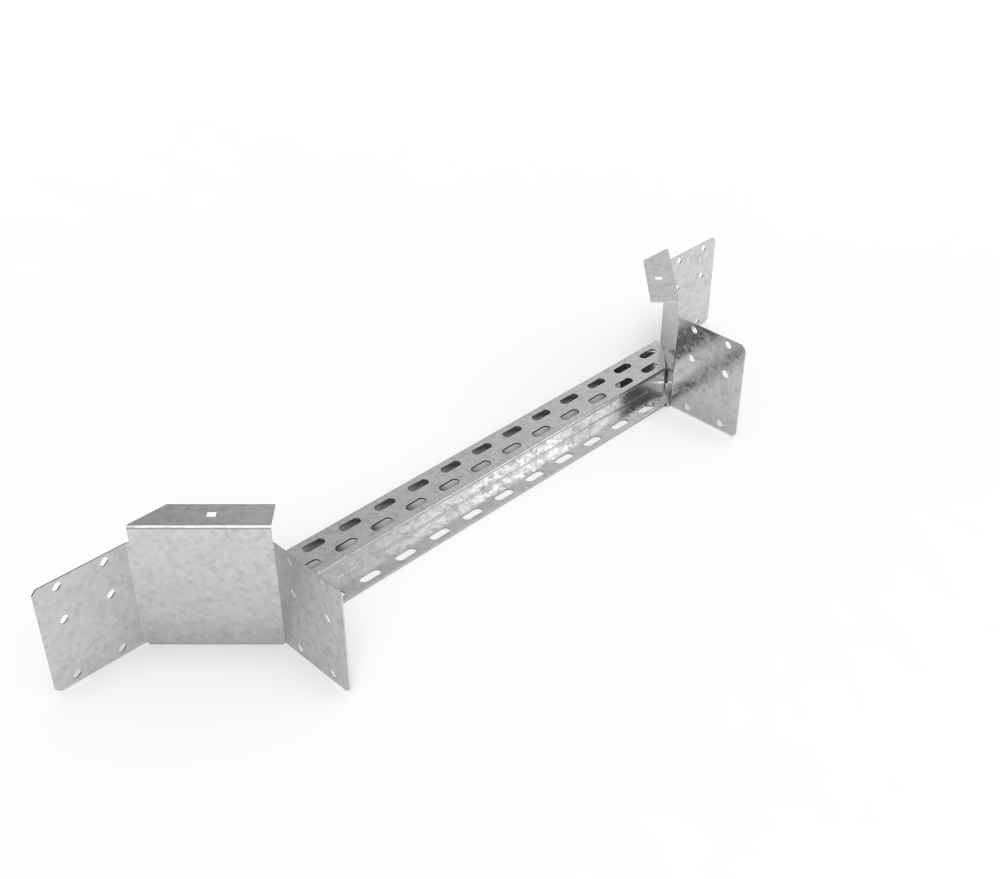 Кабельрост угловой  с R=100 мм ответвительный горизонтальный РУ1ОГ.700.150.100.2,5.1