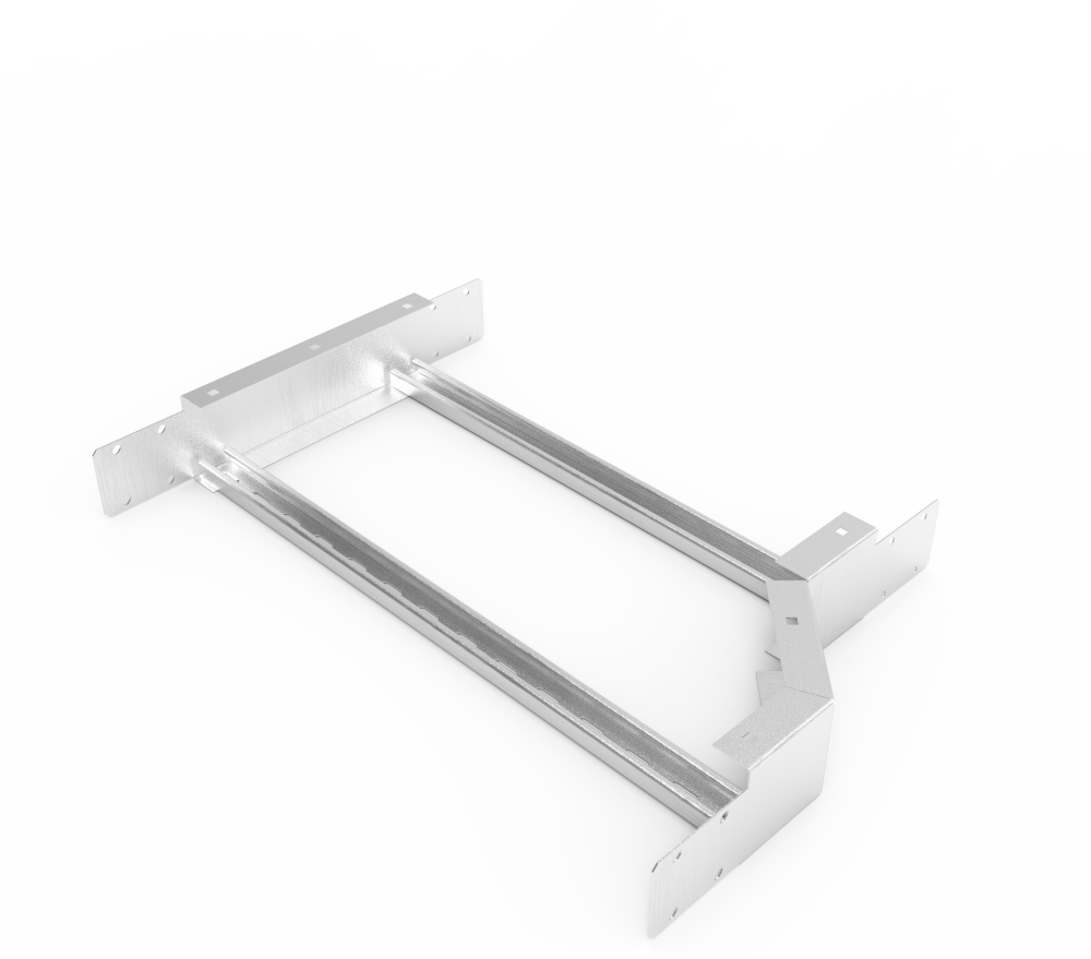 Кабельрост угловой  с R=100 мм редукторный правый РУ1РП.700.100.100.1,5.2