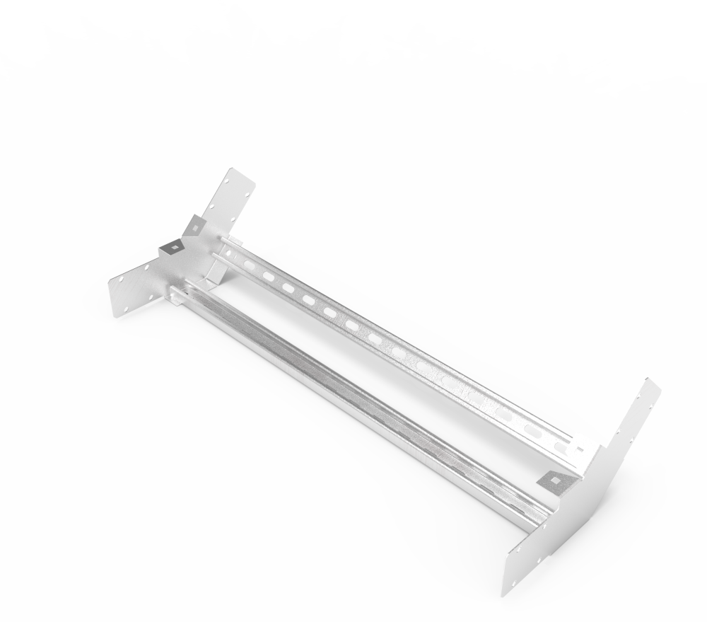 Кабельрост угловой  с R=100 мм 45 вверх РУ145В.800.100.100.2.2