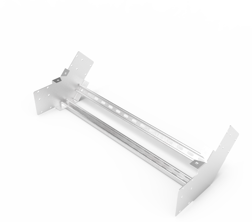 Кабельрост угловой  с R=100 мм 45 вверх РУ145В.900.150.100.1,5.2