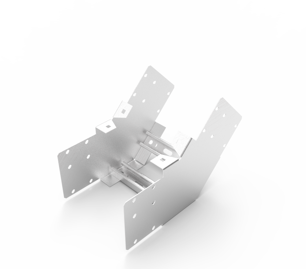 Кабельрост угловой  с R=100 мм 45 вверх РУ145В.300.150.100.1,5.2