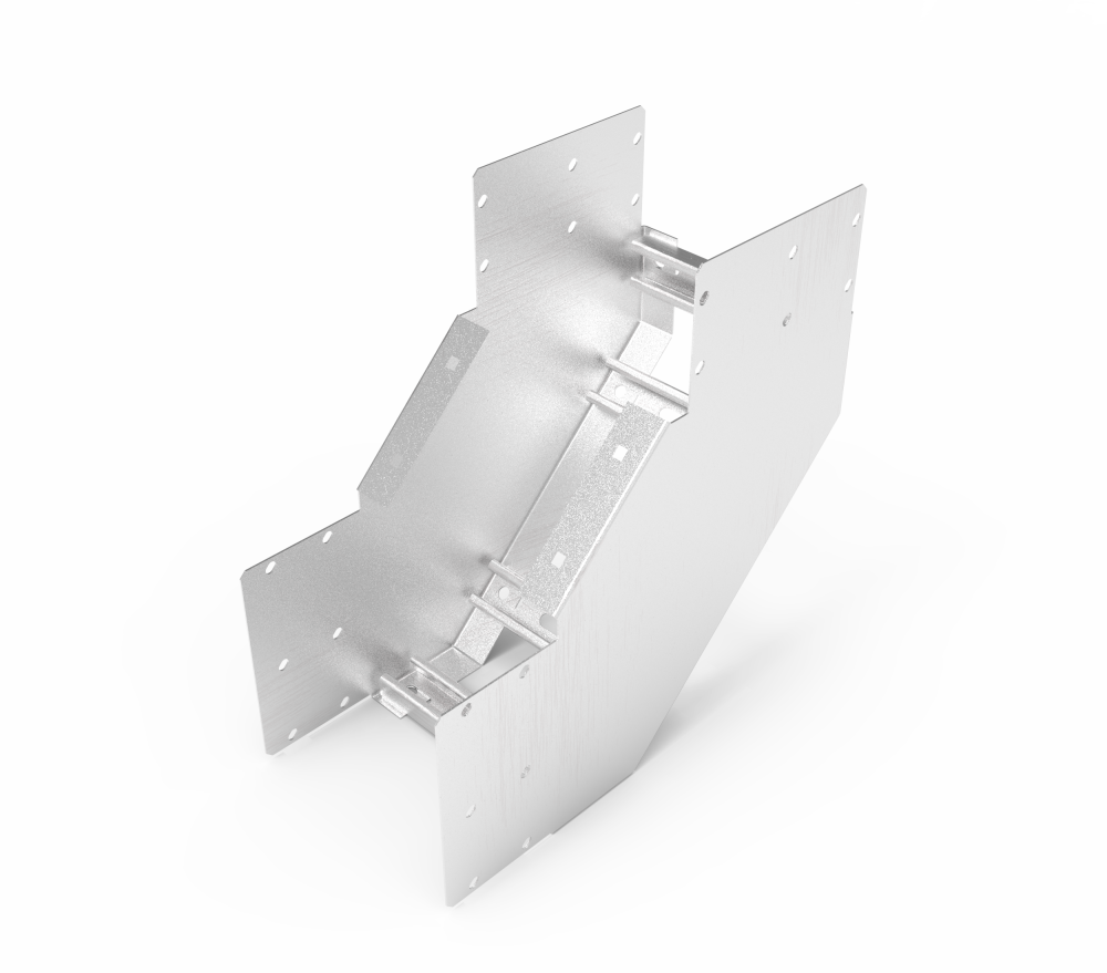 Кабельрост угловой  с R=100 мм 90 вверх РУ190В.300.200.100.1,5.2