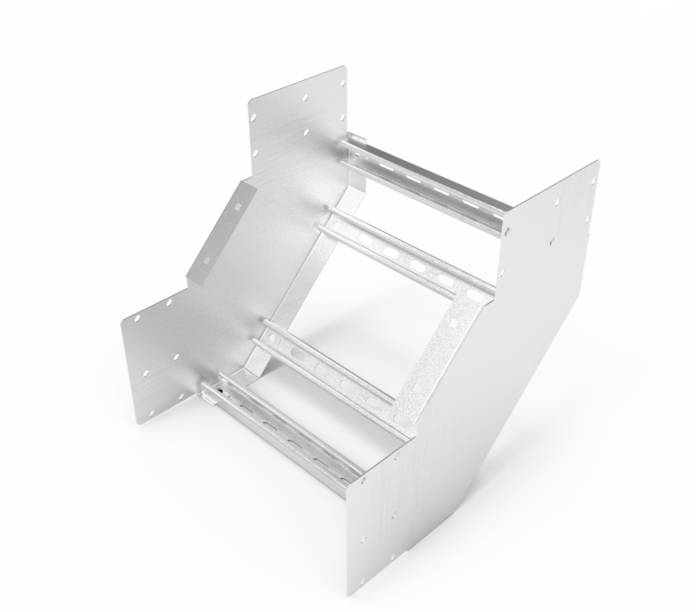 Кабельрост угловой  с R=100 мм 90 вверх РУ190В.400.200.100.1,5.2