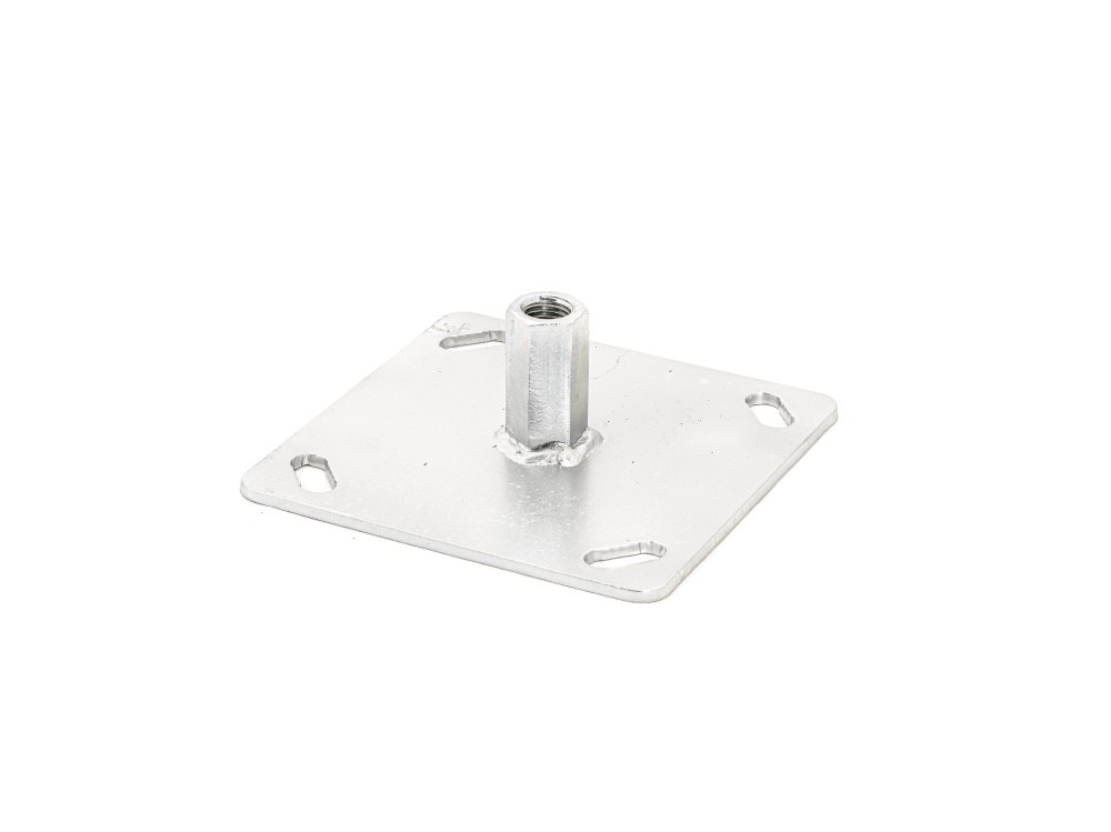 Аксессуары крепление вертикальное резьбовое шириной  150 мм, высотой 150 мм, длиной 60 мм, толщиной (диаметром) 12 мм с гальванопокрытием ЗАКВР.150.150.60.12.14