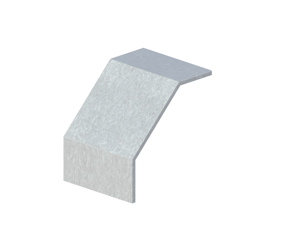 Крышка лотка монтажного углового 90 вниз  ЛР90Н.300.15.356.1,2.4