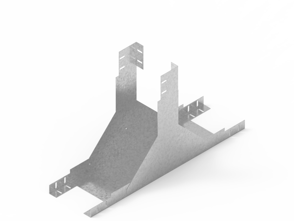 Лоток монтажный угловой тройниковый верх ЛУТВ.100.50.703.1.1
