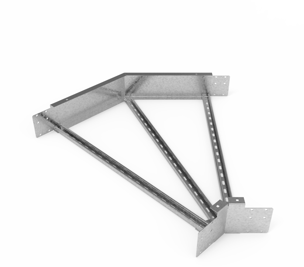 Кабельрост угловой  с R=100 мм 45 горизонтальный РУ145Г.1000.150.100.2,5.1