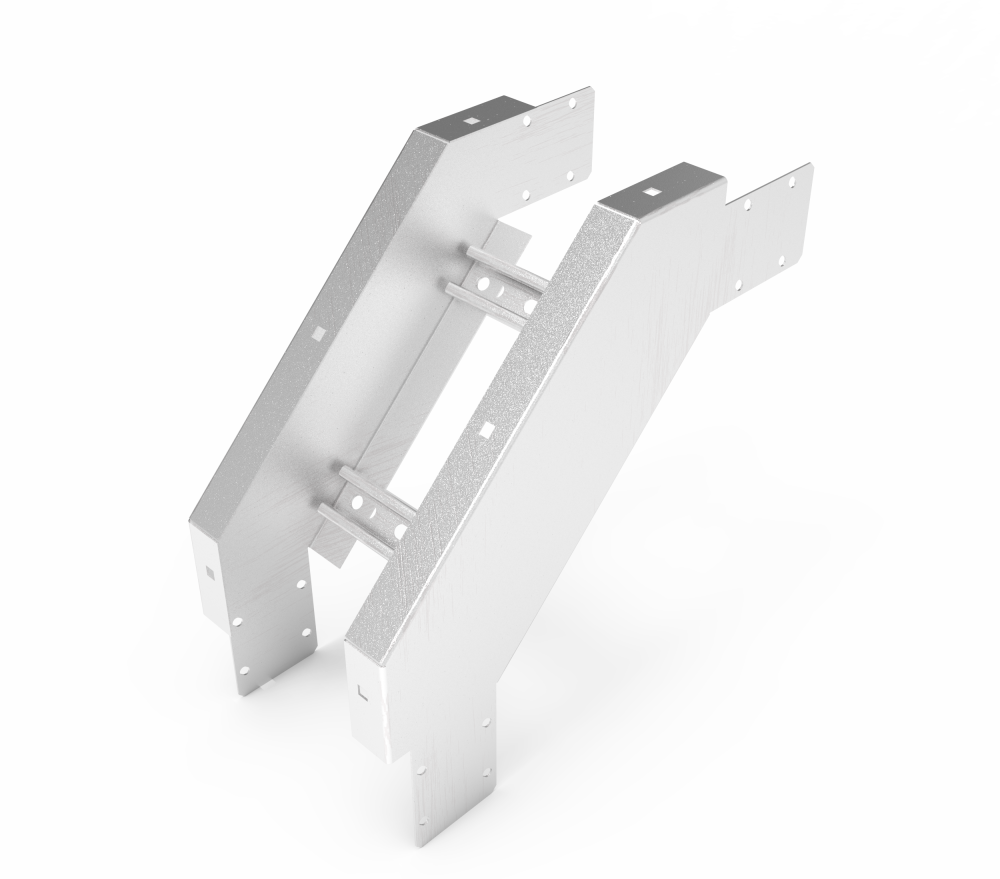 Кабельрост угловой  с R=100 мм 90 вниз РУ190Н.200.100.100.2.2