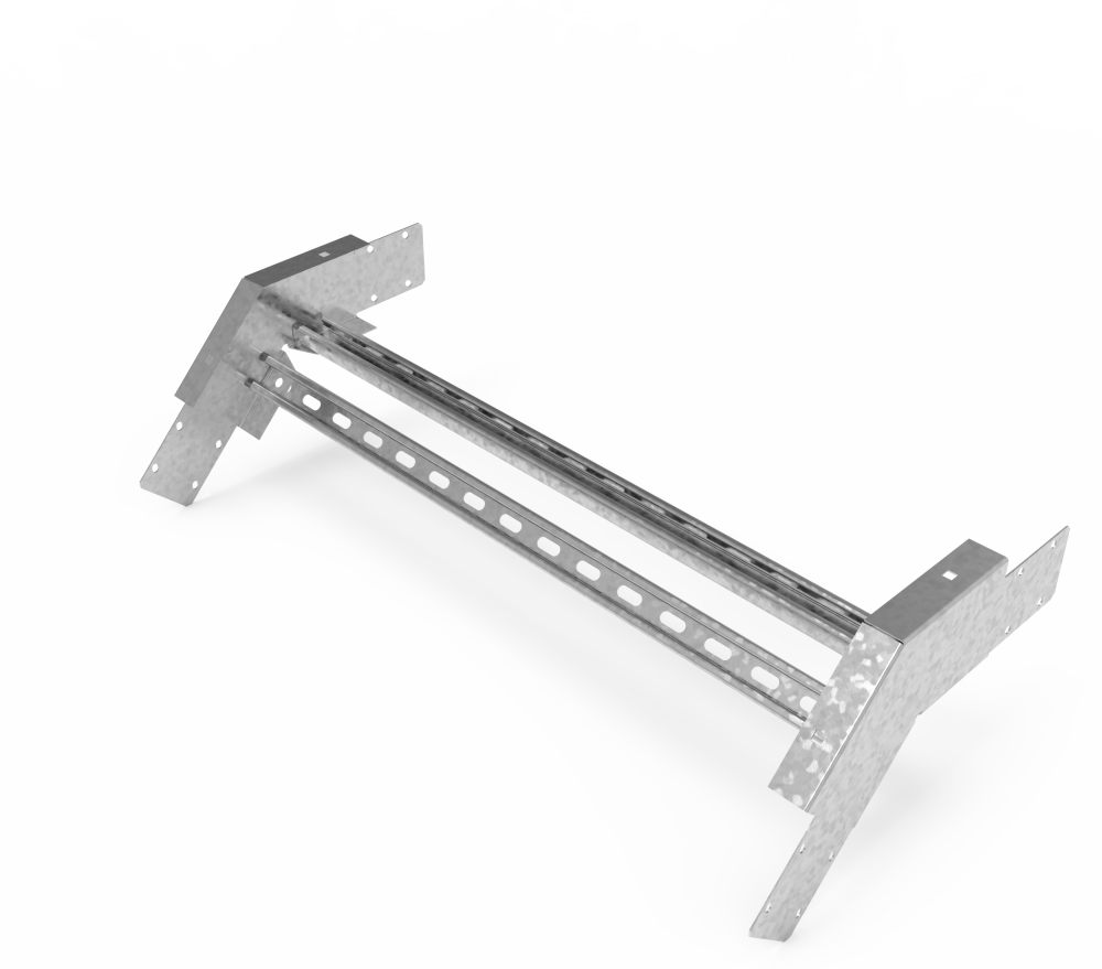 Кабельрост угловой  с R=100 мм 45 вниз РУ145Н.800.100.100.2.1