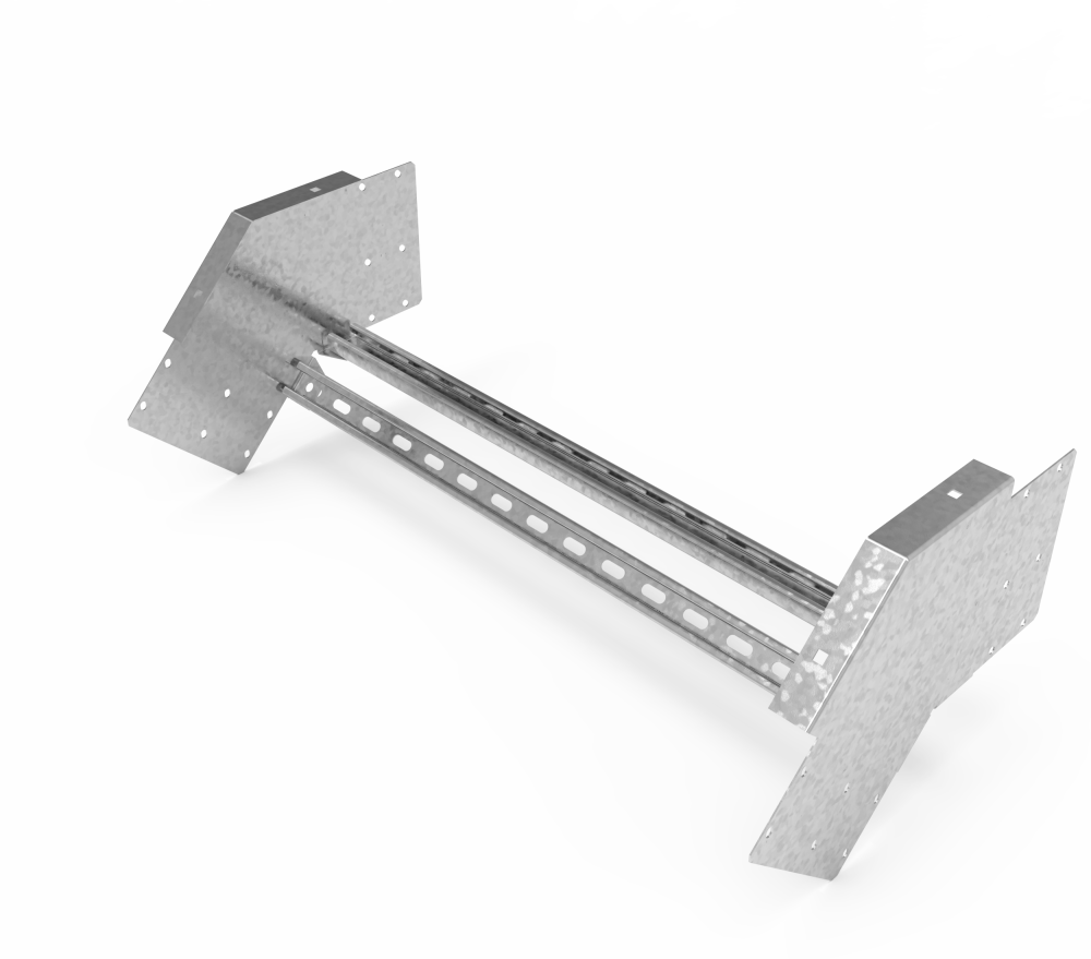 Кабельрост угловой  с R=100 мм 45 вниз РУ145Н.800.200.100.2.1