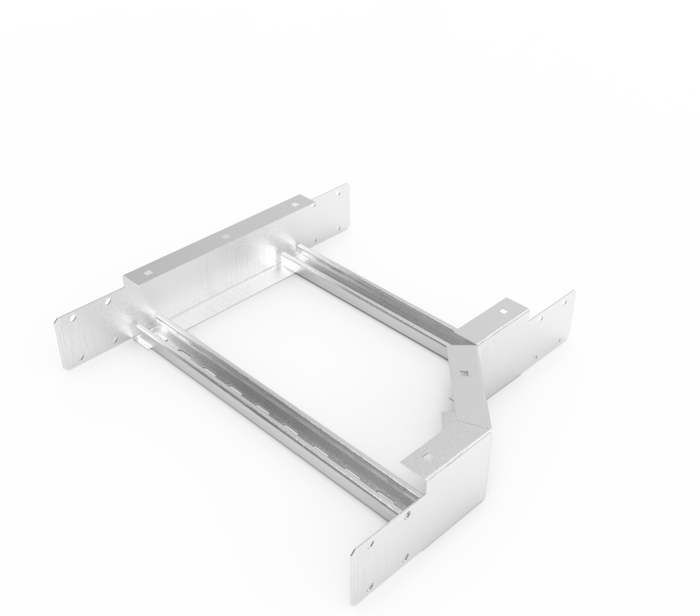 Кабельрост угловой  с R=100 мм редукторный правый РУ1РП.400.100.100.1,5.2