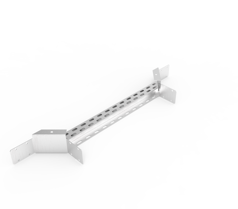 Кабельрост угловой  с R=100 мм ответвительный горизонтальный РУ1ОГ.700.100.100.2.2