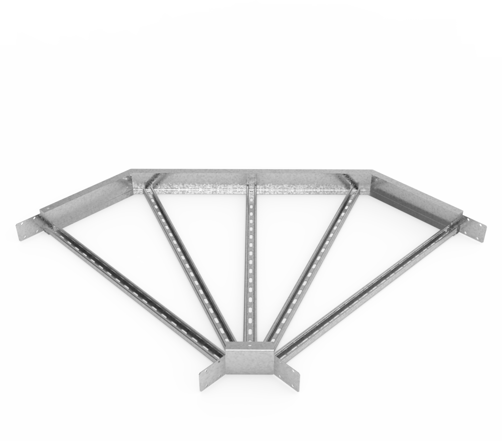 Кабельрост угловой  с R=100 мм 90 горизонтальный РУ190Г.1000.100.100.2,5.1