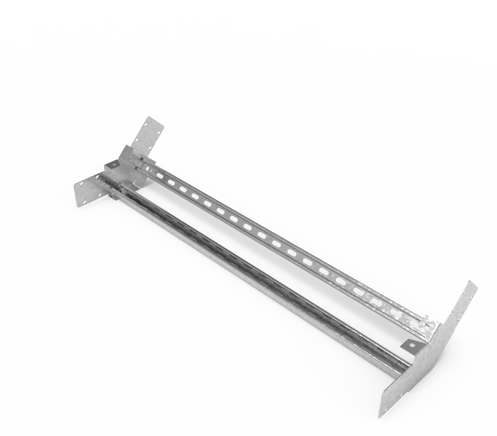 Кабельрост угловой  с R=100 мм 45 вверх РУ145В.1000.100.100.3.1