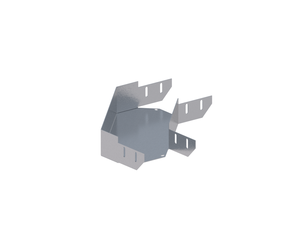 Лоток монтажный угловой 90 горизонтальный ЛУ90Г.150.80.378.2.1