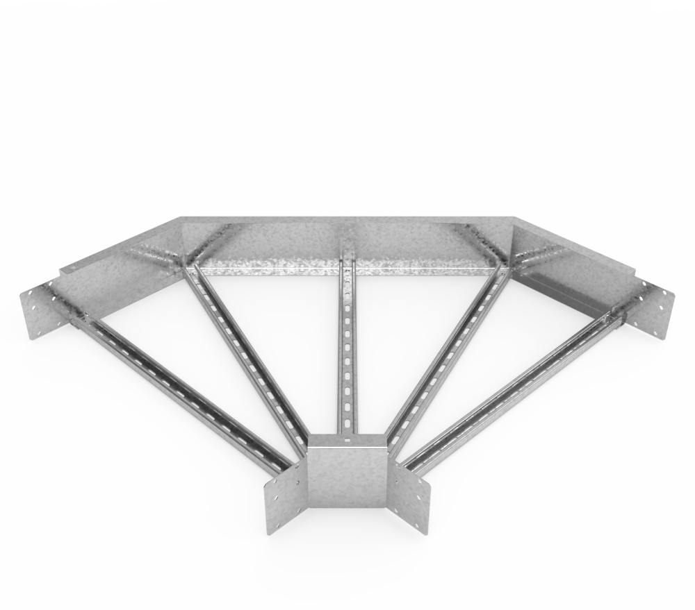 Кабельрост угловой  с R=100 мм 90 горизонтальный РУ190Г.800.150.100.1,5.1