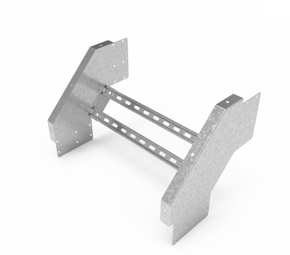 Кабельрост угловой  с R=100 мм 90 вниз РУ190Н.700.200.100.1,5.1