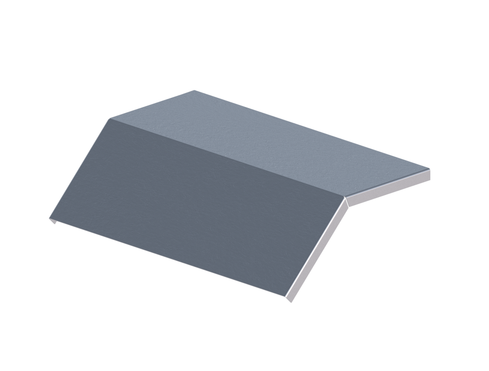 Крышка лотка монтажного углового 45 вниз ЛР45Н.500.15.250.1,2.1