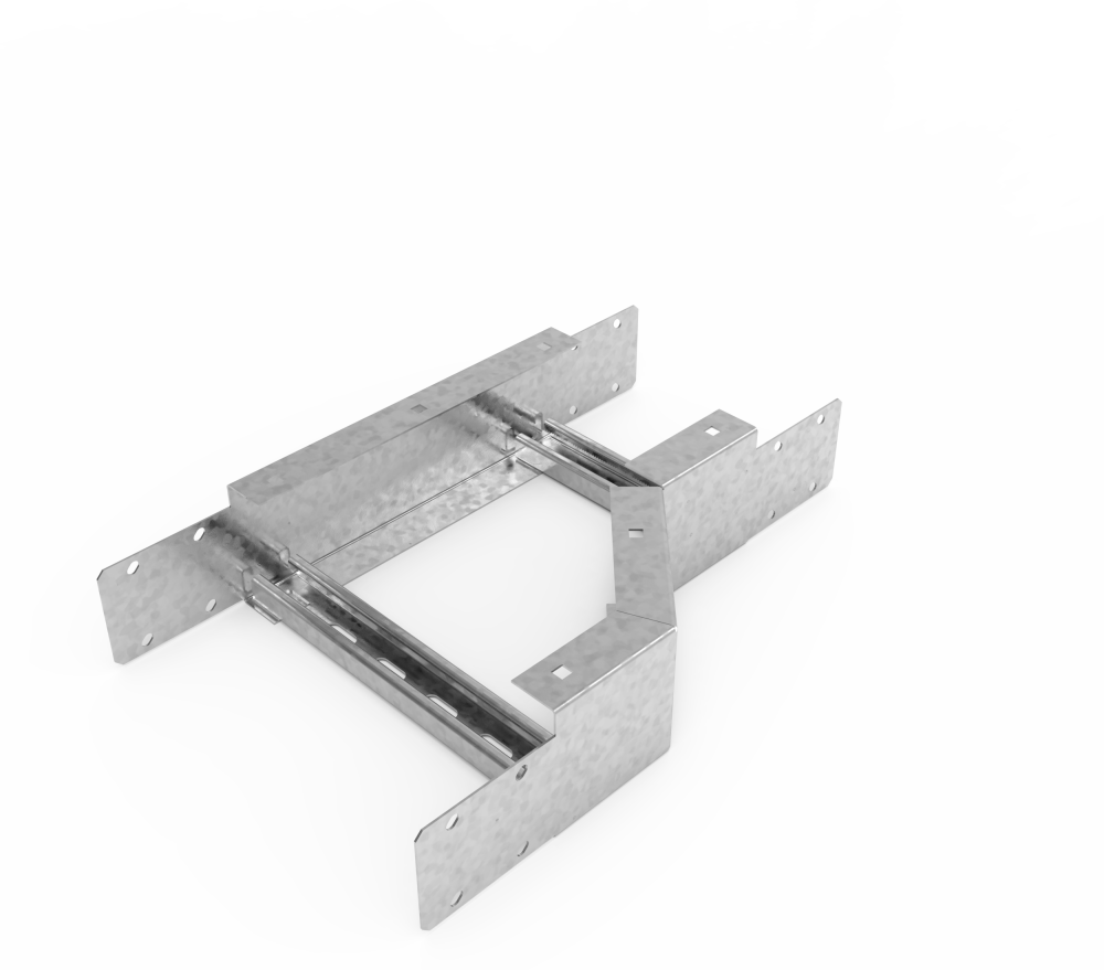 Кабельрост угловой  с R=100 мм редукторный правый РУ1РП.300.100.100.3.1