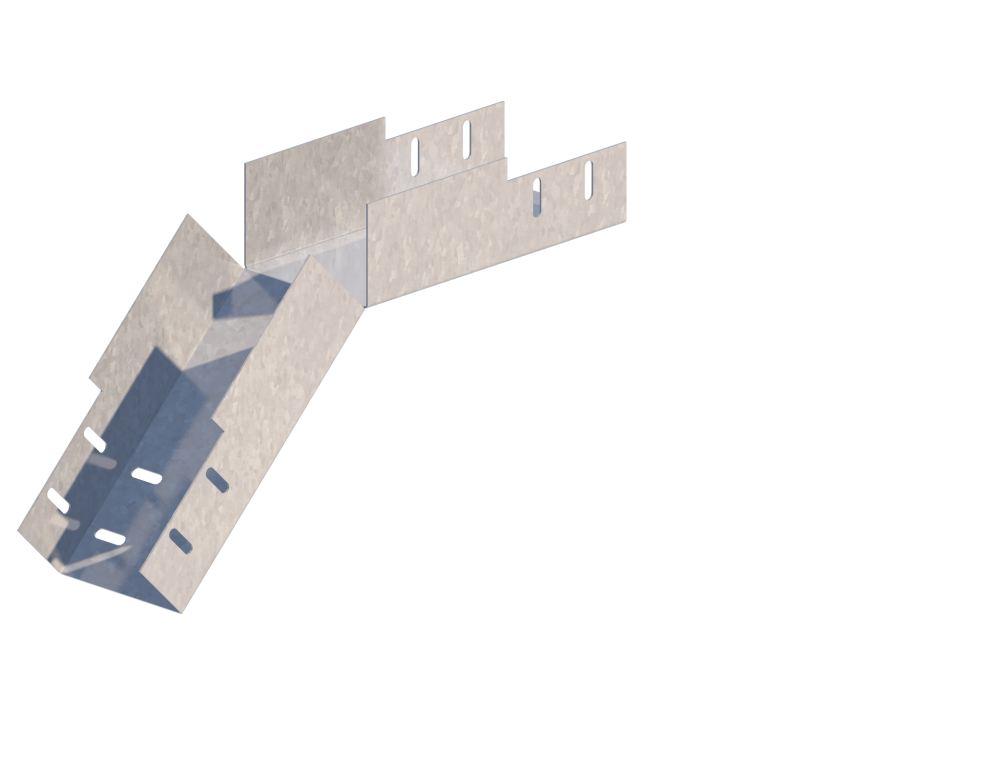 Лоток монтажный угловой 45 вниз ЛУ45Н.100.100.347.1.6