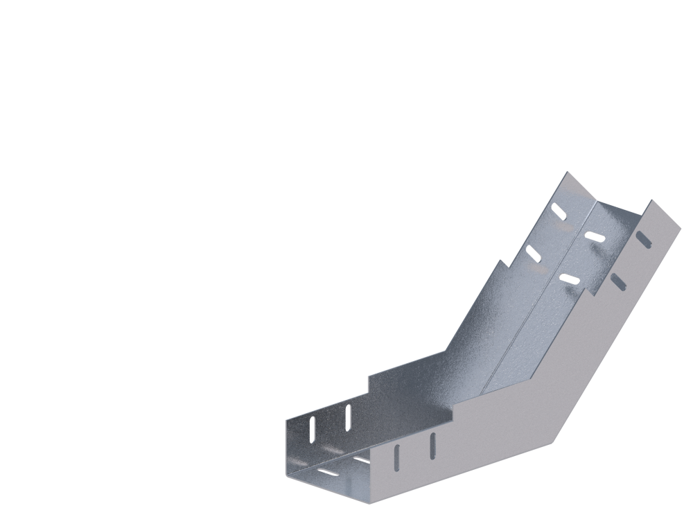 Лоток монтажный угловой 45 вверх ЛУ45В.100.80.386.2.1