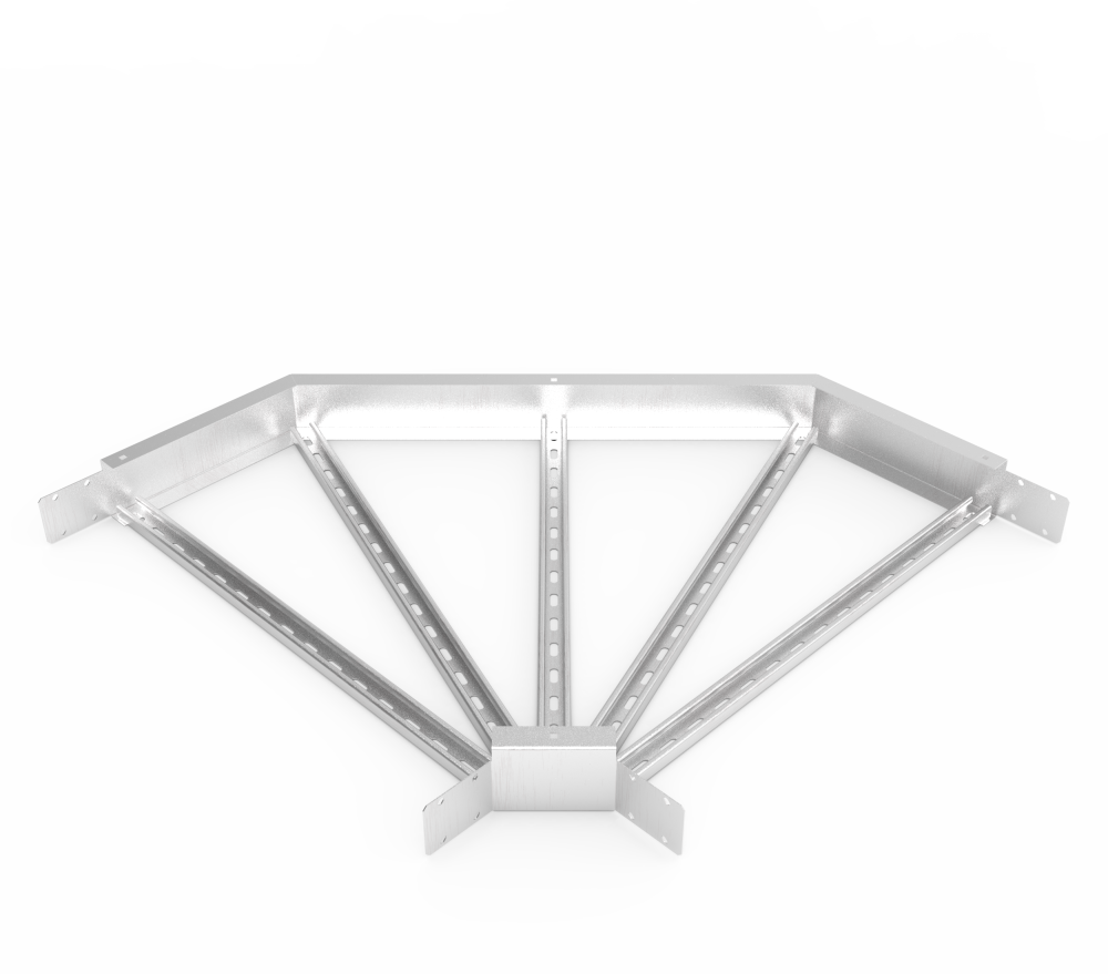 Кабельрост угловой  с R=100 мм 90 горизонтальный РУ190Г.800.100.100.2.2