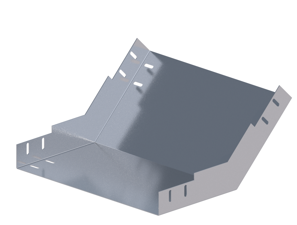 Лоток монтажный угловой 45 вверх ЛУ45В.500.65.376.2.1