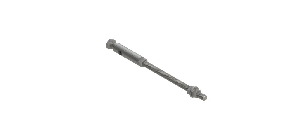 Натяжитель  с фиксатором шириной  25 мм, высотой 25 мм, длиной 400 мм, толщиной (диаметром) 10 мм с термодиффузионным покрытием ЗНФ.25.25.400.10.9